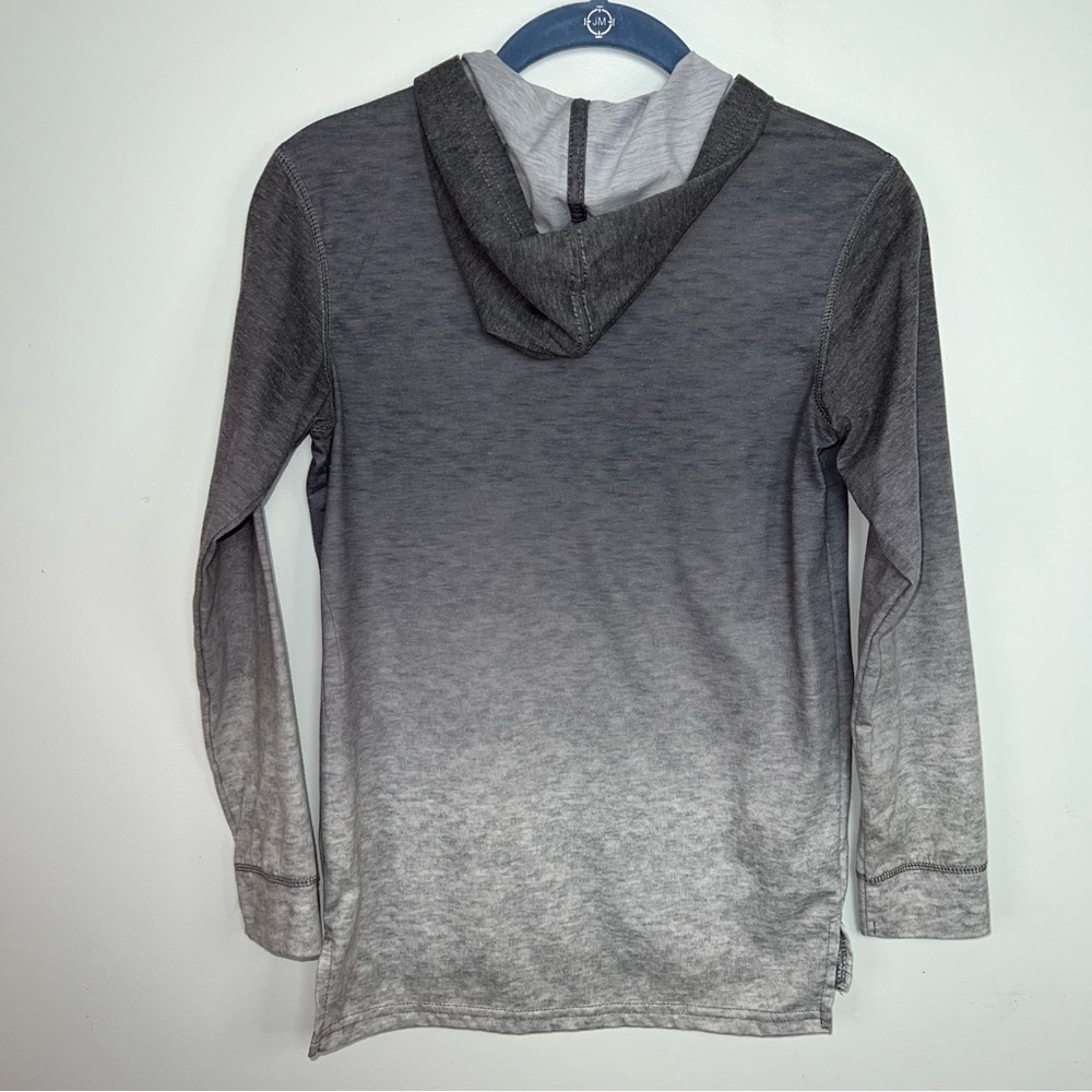 Ocean Current Gray Ombré Gradient Hoodie Boys Medium Long Sleeve Surf Style - Picture 8 of 9